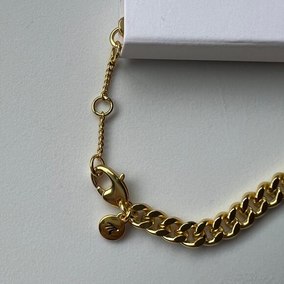 NWT Madewell Gold Chunky Bar Chain Bracelet - Picture 5 of 6